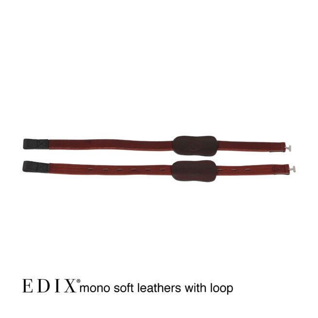 EDIX mono stirrup leathers of soft leather with loop and T-bar