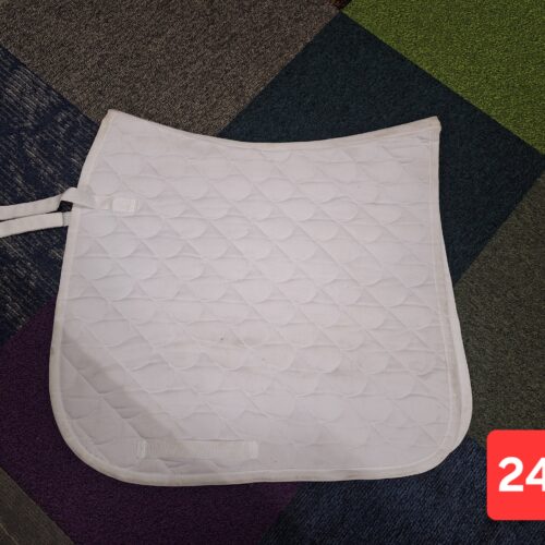 #249 Saddlepad dressage white cotton