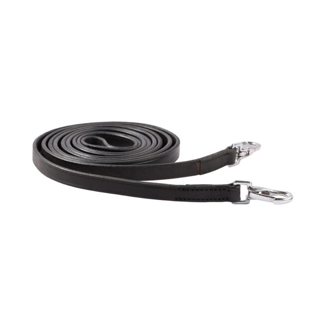 EDIX leren teugels met springclips